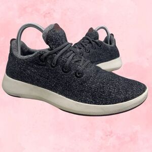 Allbirds Sneakers Men's Size 10 Tree Dashers Dark Grey Wool Runner Casual Shoes